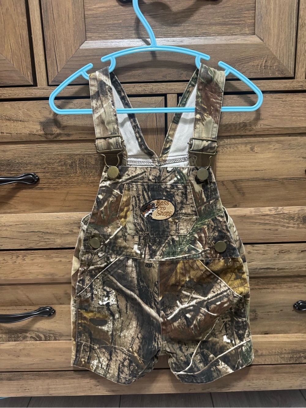 Bass Pro Shops Realtree Camo Baby Overalls in Green and Brown
